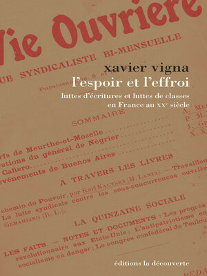 cover image of L'espoir et l'effroi